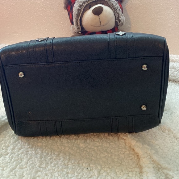 MCM Black Leather Satchel with Silver Details - Picture 6 of 15
